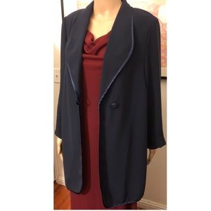 GIVENCHY Vintage En Plus Silk Trim Smoking Jacket